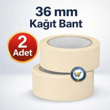 Nistabolje 2 Adet Kağıt Bant 36 mm Maskeleme Bandı Boya Bandı