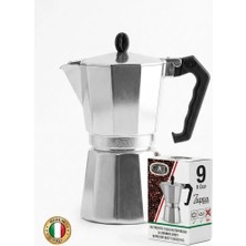 Gat G.a.t. Zappa Design Italyan Moka Pot - 9 Fincan 9 Cup Alüminyum Espresso Makinesi