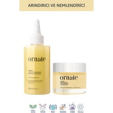 Ornate 2 Parça AHA BHA Etkili Yağlı Ciltler İçin Gözenek Karşıtı Nemlendirici Bakım Seti