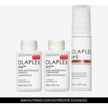 OLAPLEX Daily Fine Shield Set İnce Telli Saçlar İçin Şampuan Saç Kremi Saç Serumu Seti