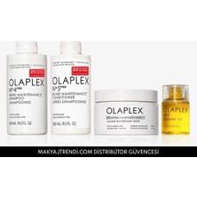 OLAPLEX Fine Hair To Medium Hair Maintenance System - Ince & Orta Telli Saçlar Için Bağ Güçlendirici, Onarıcı, Besleyici Bakım Seti