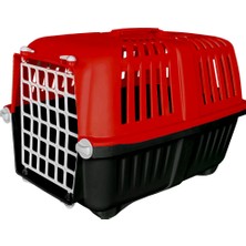 Uravas Store Sert Plastik Taşıma Çantası 28 x 44 x 32 cm Kırmızı Gri