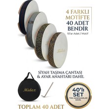 Midex BR-40X Profesyonel 40'lı Karma Desenli Bendir Def Avantaj Paketi