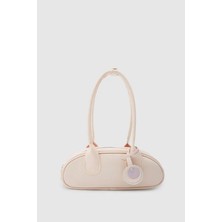 Shule Bags Lisse Charmlı Oval Baget Çanta Pudra Pembe