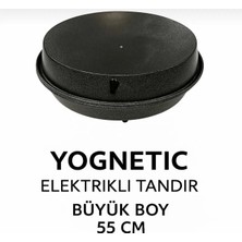 Yognetic Jumbo Büyük Boy Elektrikli Tandır | Çok Amaçlı Pişirici | Ekmek Yapma Makinesi - 55 CM | GRİ