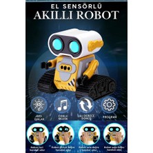 Yıldırım Oyuncak Uzaktan Kumandalı Sesli Işıklı Full Fonksiyon Müzikli 13 cm Sevimli ROBOT-360 Derece Rotasyon
