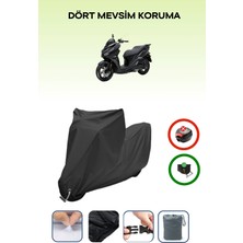 Breen Sym Jet 14 Evo 200 Plus Için Kilit Uyumlu Siyah Motosiklet Branda, Güvenli, Su Geçirmez