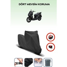 Breen Sym Jet 14 Evo 200 Plus Uyumlu Siyah Motorsiklet Branda, Motor Örtüsü