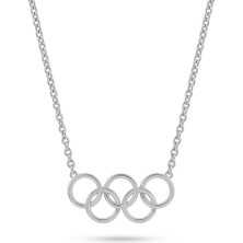Modahilye 925 Ayar Gümüş Olimpiyat Kolye
