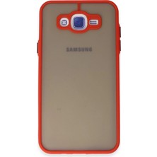 Pileli Store Pilelistore   Samsung Galaxy J7 Kılıf Montreal Silikon Kapak - Kırmızı