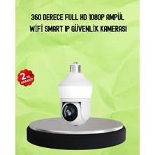 Belle Fusion Mey Ithalat® Hareket Algılamalı 360° Wi-Fi Akıllı Ampül Kamera