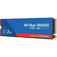 Sandisk 2 Tb Wd Blue SN5100 Pcı-4.0 7100MB/S 6700MB/S M2 SSD WDS200T5B0E