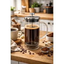 PremiumPort 350 ml Çift Cam French Press, Şık ve Dayanıklı Kahve Demleme Aracı