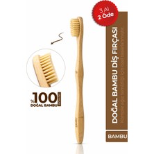 Bio Asia Bambu Diş Fırçası — %100 Doğal Orta Sertlikte Fırça Kılları
