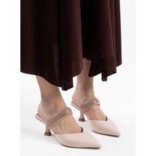 Kocadal Topuklu Bej Kadın Terlik TR08MS13B