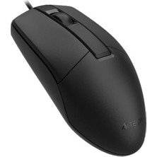 A4Tech A4 Tech Kablolu USB Optik Mouse 1000DPI Siyah Ergonomik Tasarım Ev - Ofis Kullanımı İçin