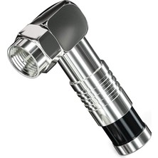 BK Teknoloji Sıkmalı Rg6/u6 L Tipi F Konnektör (Pense Gerektirir) – 90° Açılı Çevirmeli F Jack