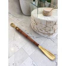 Ağaç Saplı Denizci Çapalı Pirinç Ayakkabı Çekeceği Kerata 60CM