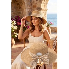 Ritagarcia Arkası Fiyonk Detaylı Ayarlanabilir Hasır Güneş Şapkası
