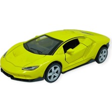 Calperia Çek Bırak Metal Arabalar 12 cm - 6632-40S - Sarı (Lisinya)