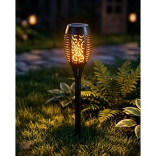 tp Buğz Solar Alev Efektli Bahçe Lambası Otomatik Işık Sensörlü Suya Dayanıklı Dekoratif Aydınlatma