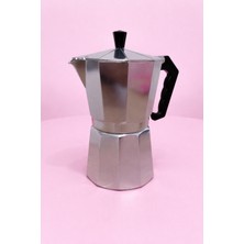PremiumPort Retro Moka Pot 9 Cup, Ev, Ofis ve Kamp Için Kahve Çekirdeği Demliği