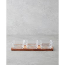 English Home Acalis Akasya-Cam 4 Parça Sunumluk 33x10,5x6 cm Şeffaf