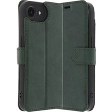 Sylar iPhone 16E Kılıf Trend S Plus Kapaklı Kılıf - Yeşil