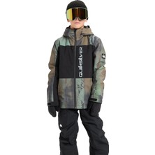 Quiksilver Side Hit Block Youth Jk Erkek Çocuk Yeşil Snowboard Ceketi