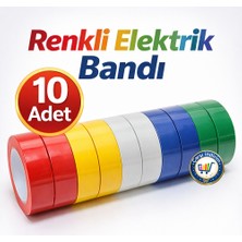 Nistabolje 10 Adet Renkli Elektrik Bandı Izole Bant