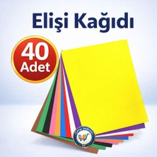 Nistabolje 40 Adet A4 Elişi Kağıdı Karışık Renk