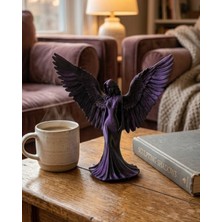 Karahanbey Küçük Boy Mor Melek Insan Biblo Estetik Dekoratif Obje -