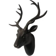 Vivense Duvar Aksesuarı Geyik Büst Siyah