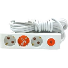Marsilyan 3lü Anahtarlı 3mt.uzatma Kablo Grup Priz (K95)