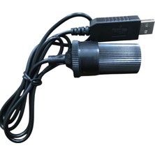 Geseus USB 5 Volt To 12 Volt Max 1 Amper Çakmak Fiş Çevirici USB Pd Portundan Gelen Gücü 12V Araç Çakmak Soketine Dönüştürür 1 Metre