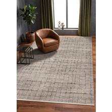 Pera Halı Vizon Gri Geometrik Modern Halı - FMRT07