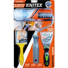 Marsilyan 3pcs  Nalbur - Boyacı Set  Spatula - Kestirme Fırça - Boya Rulo 20CM (K95)