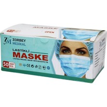 Marsilyan Medikal 50PCS Siyah Cerrahi Yüz Maskesi (K95)