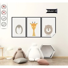 Akıllı Kağıt Statik Tutunma Özellikli Tablo - Poster Çocuk Odası (Model- 32)
