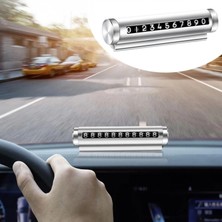 Marsilyan Alüminyum Kasa Gri Renk Çevirmeli Araç Içi Telefon Numaratörü Park Oto Numaratörü (K95)