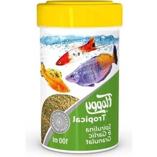 Calperia 100ML Tropical Spirulina ve Sarımsak Granül, Balık Yemi