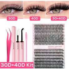 Sinka Takma Kirpik Seti 280'LI Yapıştırıcı Sabitleyici Çıkarıcı Remover + Takma Kirpik Cımbızı 30D-40D