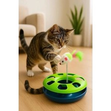 Calperia Yaylı Fareli Kedi Çember Oyuncağı, Eğlenceli Aksesuar
