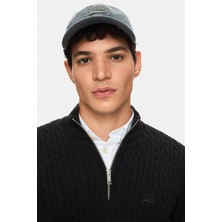 Ucla Fortuno Gri Baseball Cap Nakışlı Pamuklu Unisex Şapka Rahat Kalıp ile Retro Vibe