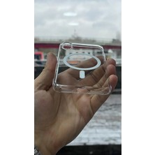 İzel Aksesuar Apple Iphone x Sert Pc Sararmaz Magsafe Şeffaf  Kılıf