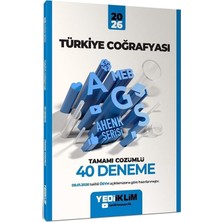Anla Kazan Yayınları Yeni Ags - Yediiklim 2026 Meb-Ags Türkiye Coğrafyası 40 Deneme Çözümlü Ahenk Serisi Yediiklim Yayınları