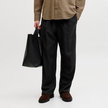 Jack & Jones Jack&jones Bill Andros Vis Linen Blend Jogger Erkek Siyah Pantolon