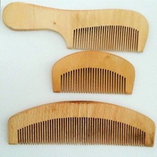 WoodBay Organik Ahşap Tarak Seti 3 Adet Tarak