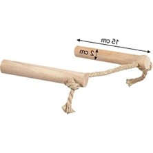 Calperia Jüt Halatlı Ağaç Ipli Kuş Tüneği, 15 cm