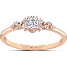 Makdis Pırlanta 0.25 Karat Oval Pırlanta Yüzük